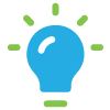 solid icon of a bulb